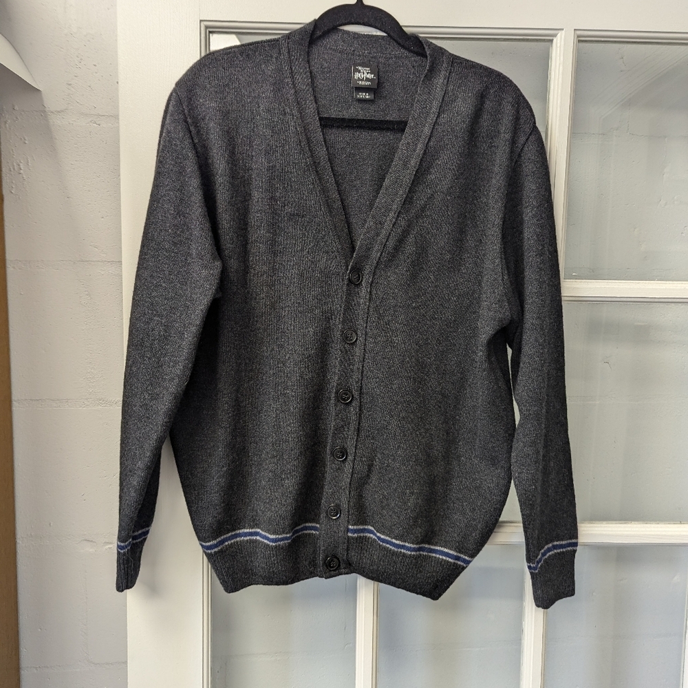 Authentic Ravenclaw Adult Cardigan - Universal Studios - XXL, Charcoal